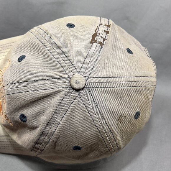 Archaeological Conservancy Strapback Cap Hat Gray Outdoor Distressed Logo Mens - Picture 8 of 14